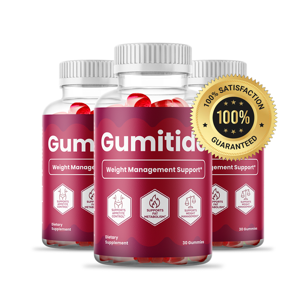 Gumitide bottles with satisfaction guarantee seal highlighting the official 60-day money-back guarantee.